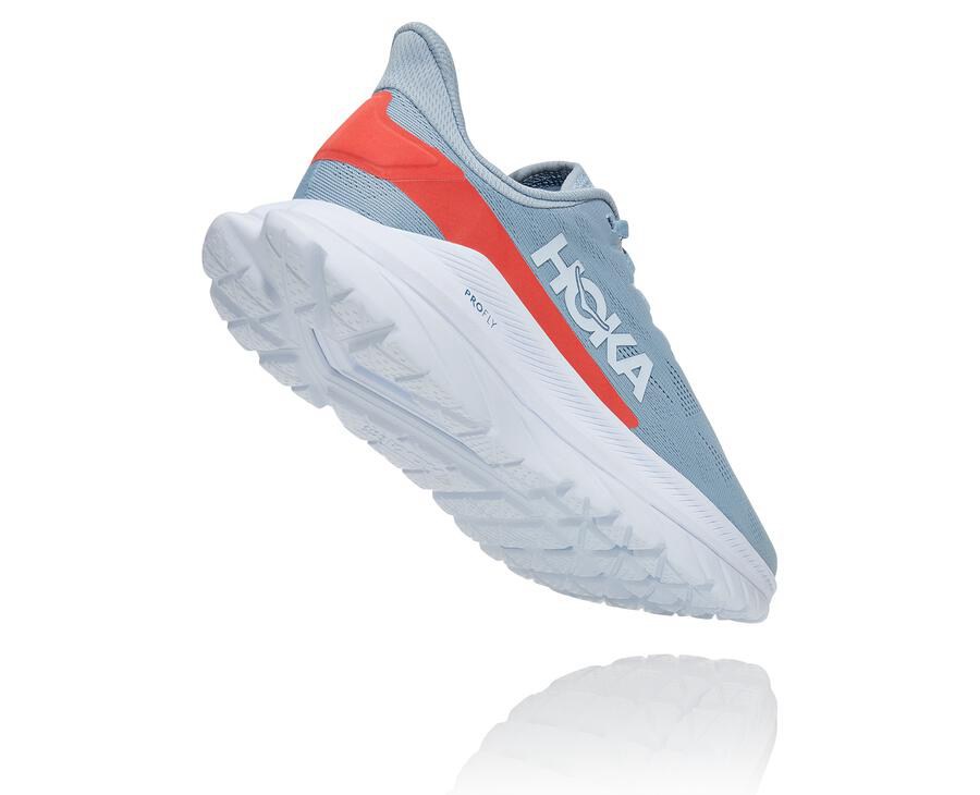 Tenis Hoka One One Feminino Azuis/Branco - Mach 4 - 093-WGDELN